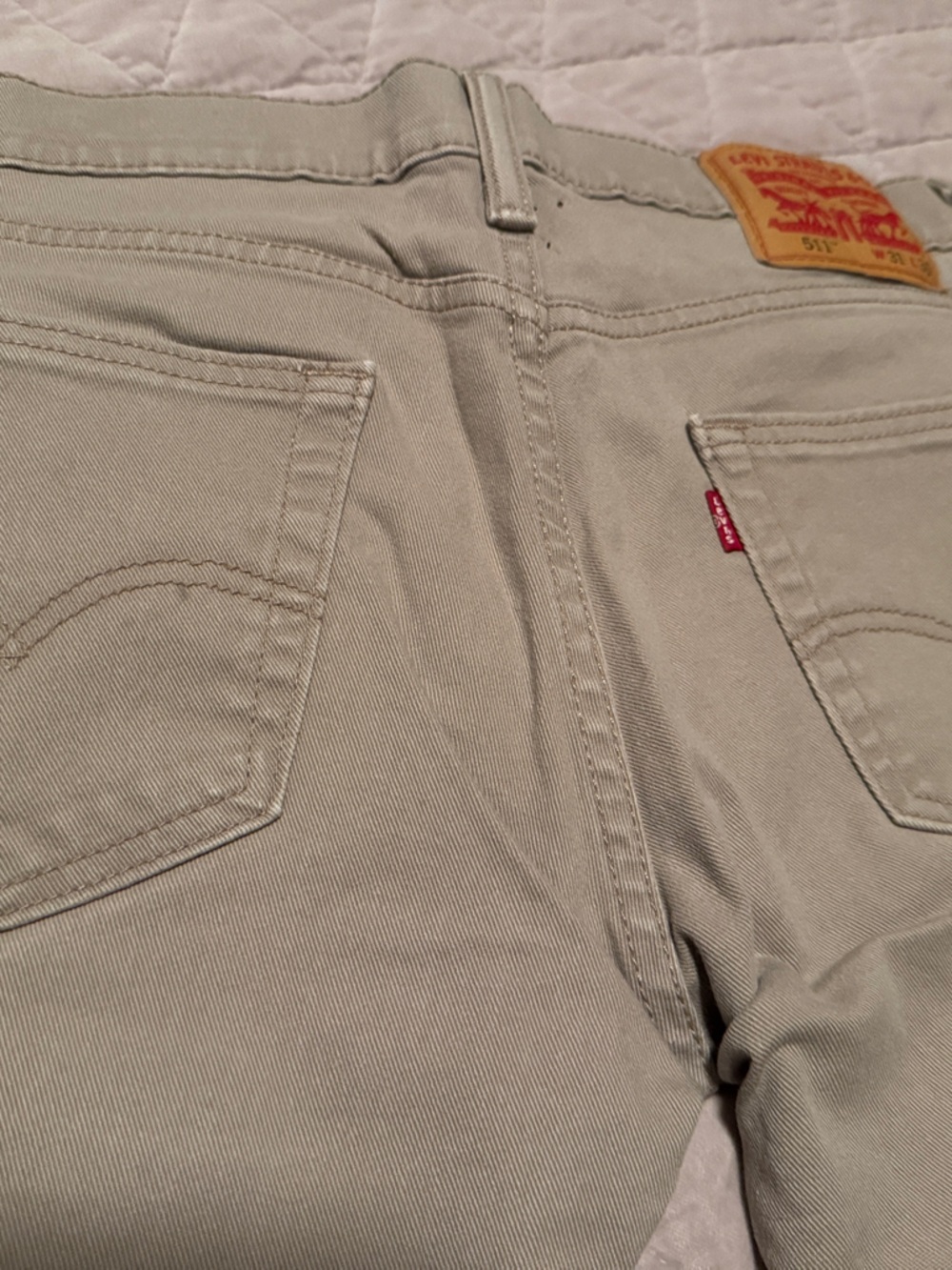 Levi's Men's Light Beige Slim Straight Jeans